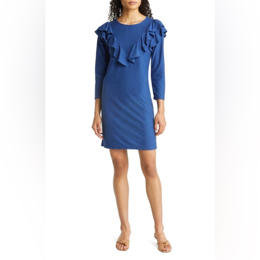 Lilly Pulitzer Blue Ruffle Mini Dress